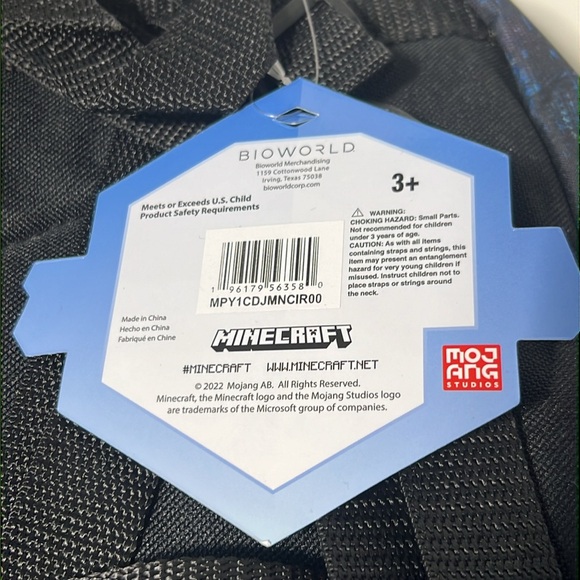 Bioworld MINECRAFT toddler  mini backpack NWT - Picture 7 of 7